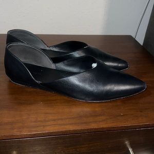Vince Black Leather Flats